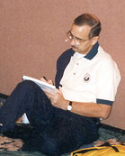 Bob signing a book at the 1998 IADRS Conference